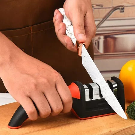 Amolador Afiador de Faca Profissional com 3 Afiadores