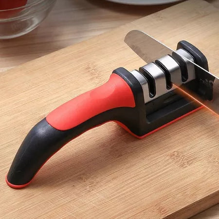 Amolador Afiador de Faca Profissional com 3 Afiadores