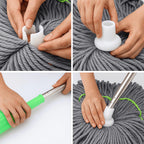 MopFlex -  Esfregão 2 em 1 Giratório Automático Com Desidratação Perfeito Para Limpeza Completa de Piso