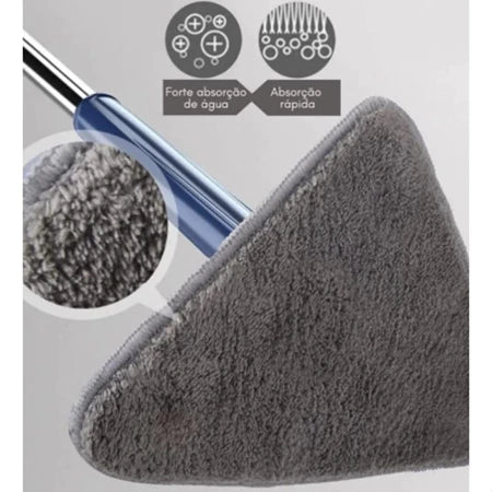 GiroClean - Mop de Limpeza Giratório Com Panos Microfibra Reutilizáveis  - Entrega Grátis