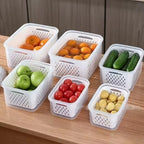 Kit 3 Potes Herméticos Empilháveis Tampa com Vedação Segura