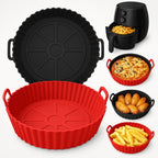 KIT 1/2/3 Formas de Silicone 17x17cm com Alça para Air Fryer, Forno e Cozinha