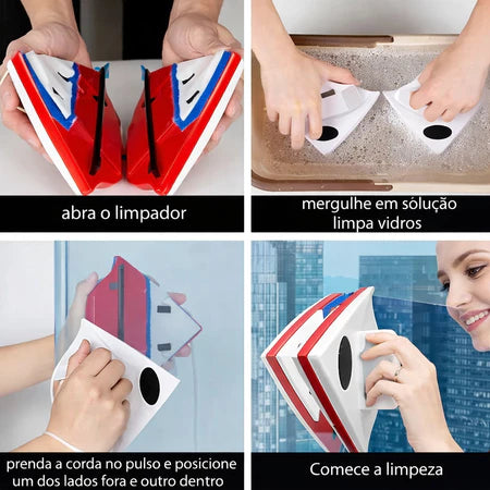MagniClean – Limpe vidros externos com segurança sem se pendurar ou fazer esforço
