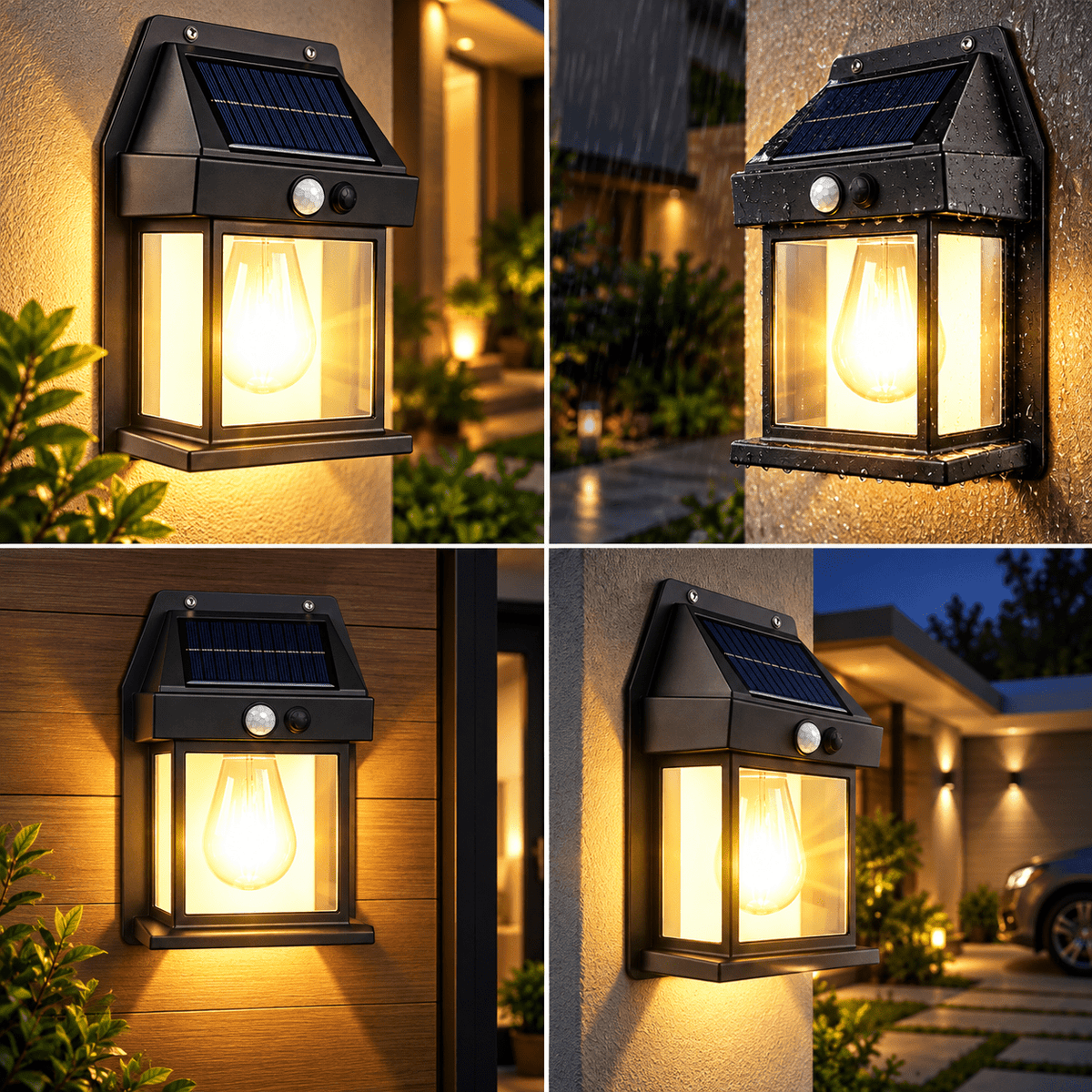 SolarLux – Arandela Solar Vintage com Sensor de Movimento | Ilumina Sem Fio e Sem Gastar Luz - Entrega Grátis - Vovó Lúcia