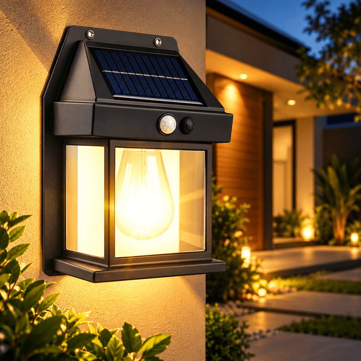 SolarLux – Arandela Solar Vintage com Sensor de Movimento | Ilumina Sem Fio e Sem Gastar Luz - Entrega Grátis - Vovó Lúcia
