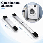 Suporte com Rodinhas para Eletrodomésticos da Vovó Lúcia – Base Ajustável para Máquina de Lavar e Geladeira - Vovó Lúcia