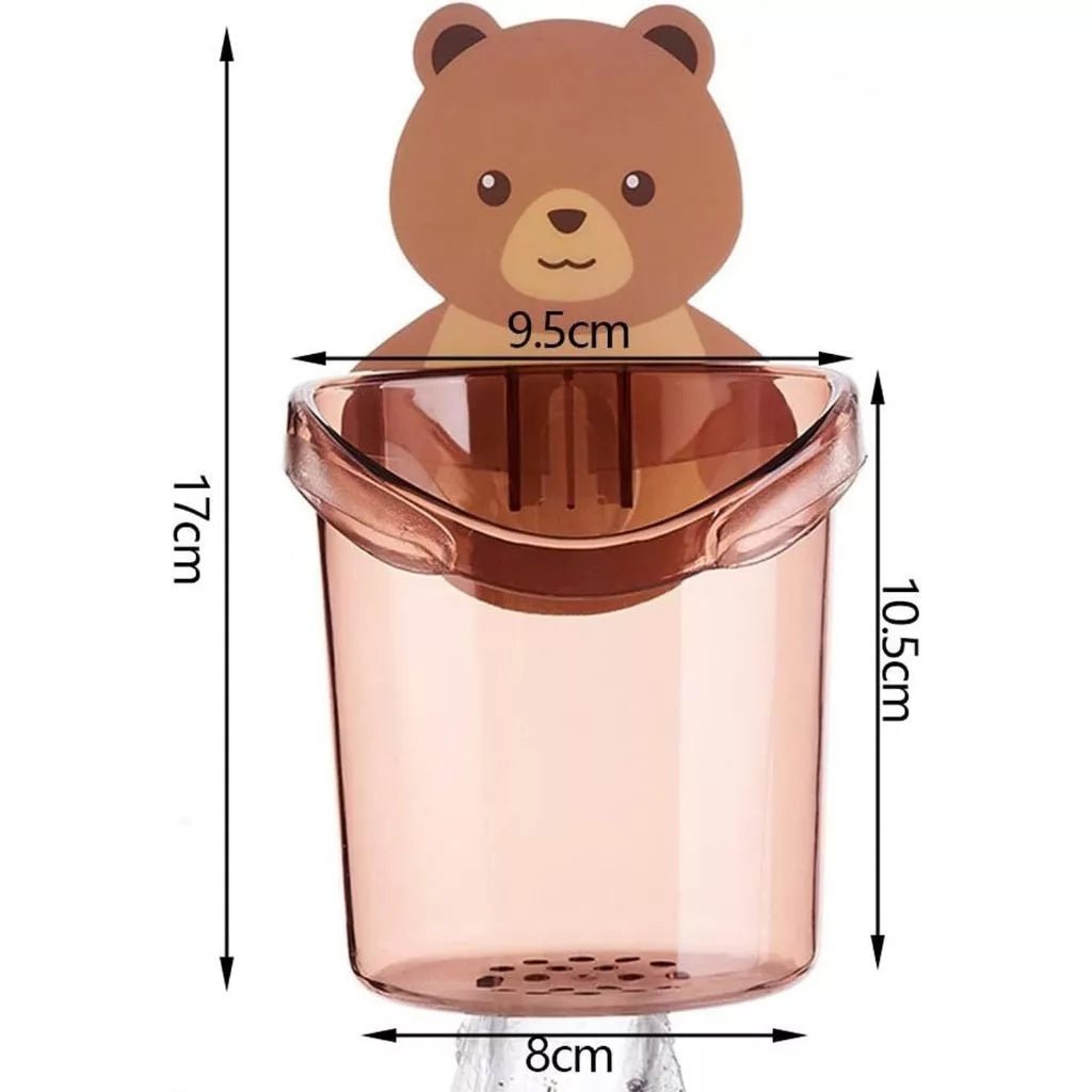 Suporte para Escova e Pasta de Dente em Acrílico – Organizador de Banheiro com Urso Adesivo comprar Suporte para Escova e Pasta de Dente em Acrílico – Organizador de Banheiro com Urso Adesivo original Vovó Lúcia