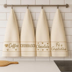 Kit 10 Panos de Prato 40x65 Jacquard Atoalhado  Alta Absorção, Macio e Resistente para Cozinha