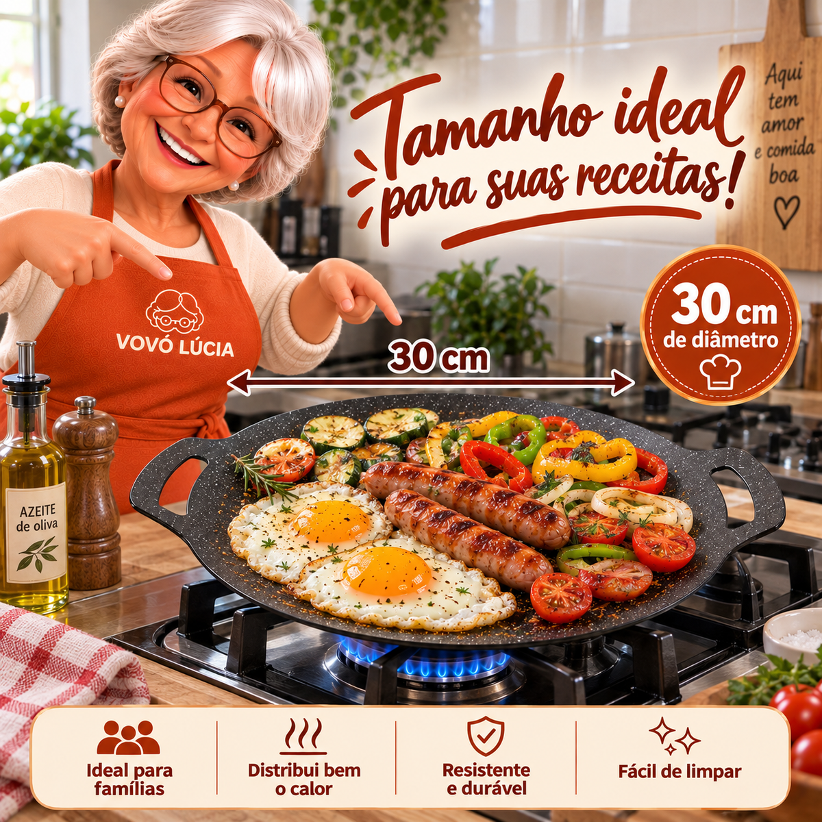 TachoLux - Panela Coreana Revestimento Antiaderente Premium - Entrega Grátis - Vovó Lúcia