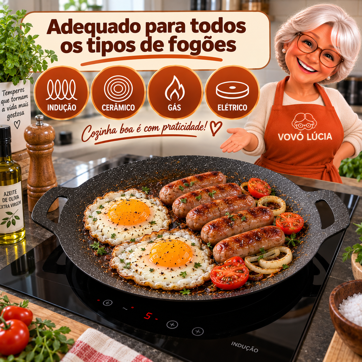 TachoLux - Panela Coreana Revestimento Antiaderente Premium - Entrega Grátis - Vovó Lúcia