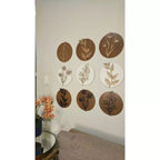 Trio de Quadros Florais Redondos em MDF comprar Trio de Quadros Florais Redondos em MDF original Vovó Lúcia