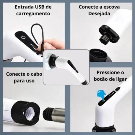 TurboClean – Escova Elétrica de Limpeza 7 em 1 Sem Fio - Entrega Grátis comprar original Vovó Lúcia