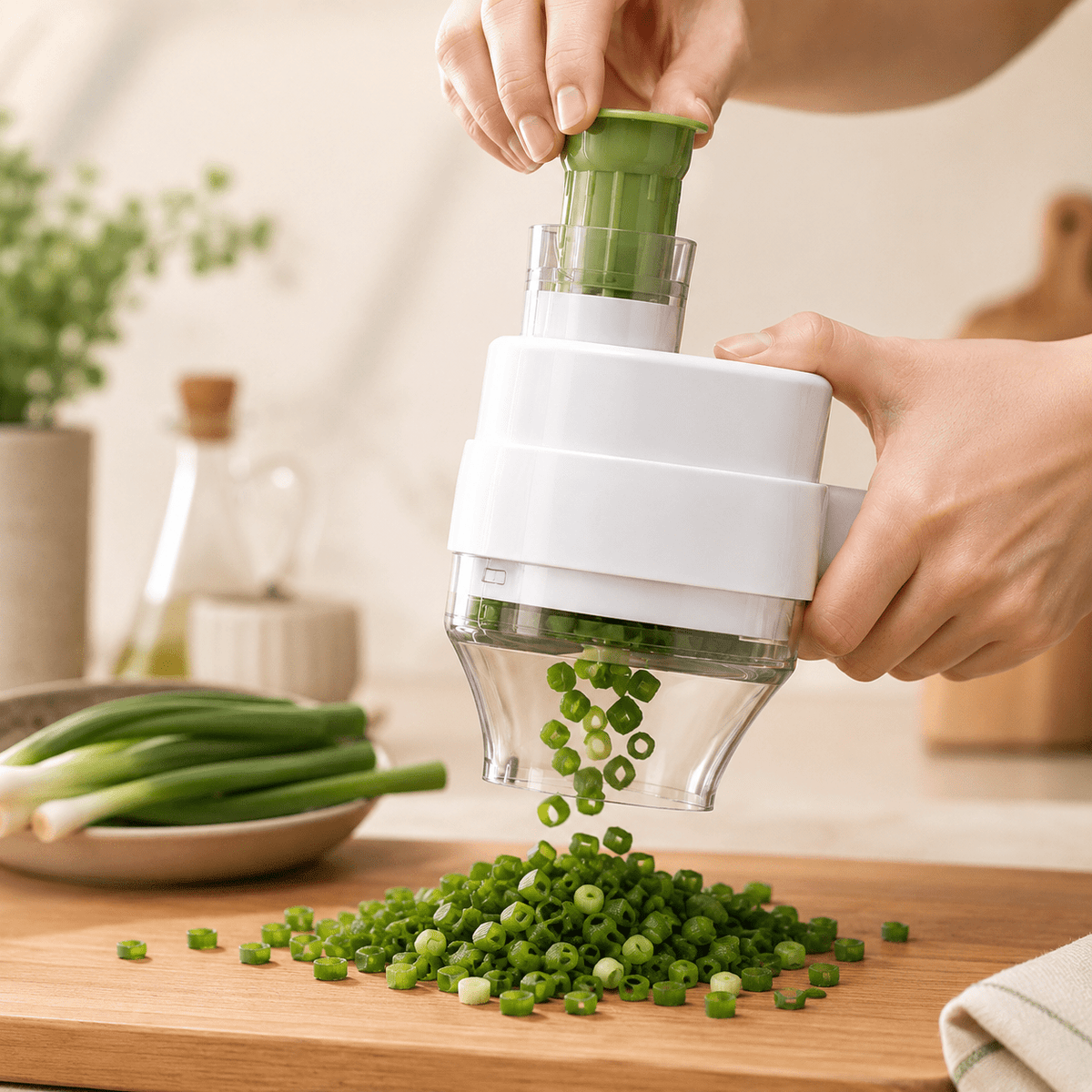UltraMax 4 em 1 – Triturador Elétrico Sem Fio para Alho e Legumes, Rápido e Prático - Entrega Grátis - Vovó Lúcia