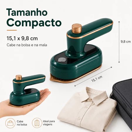 VaporLisse – Mini Ferro de Passar Roupas a Vapor - Vovó Lúcia